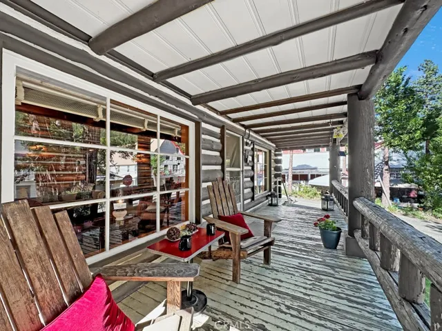 Log Cabin Front Porch.