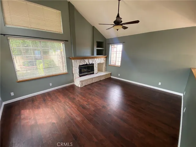 Family room with fireplace