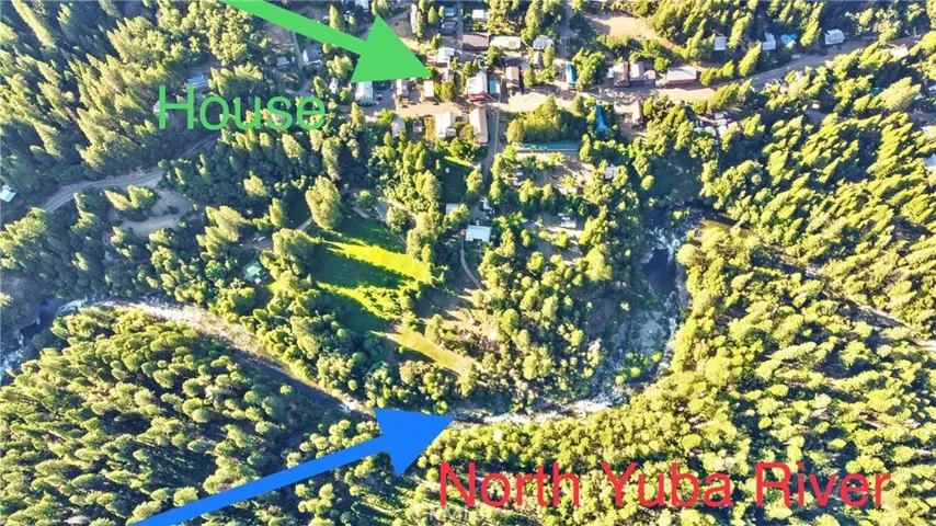 Sierra City, 209-211 Main Street, and Yuba River Aerial View