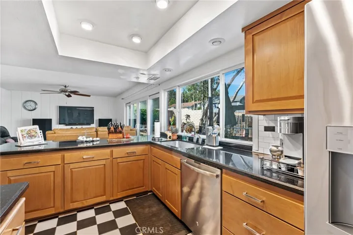 kitchen open to family room