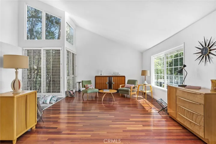 Beautiful wood floors in living room