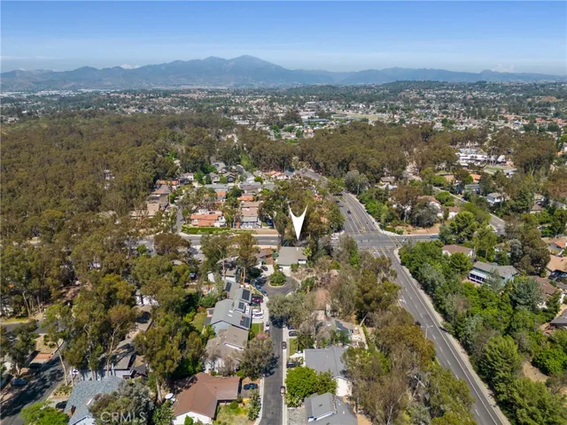 Drone view of house looking towards Saddleback