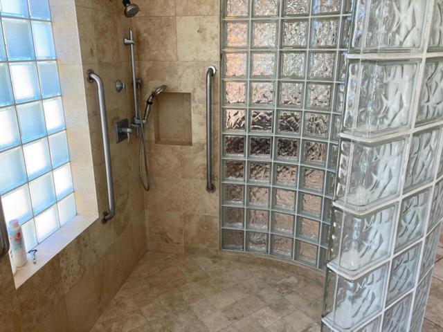 Large Glass Block Shower