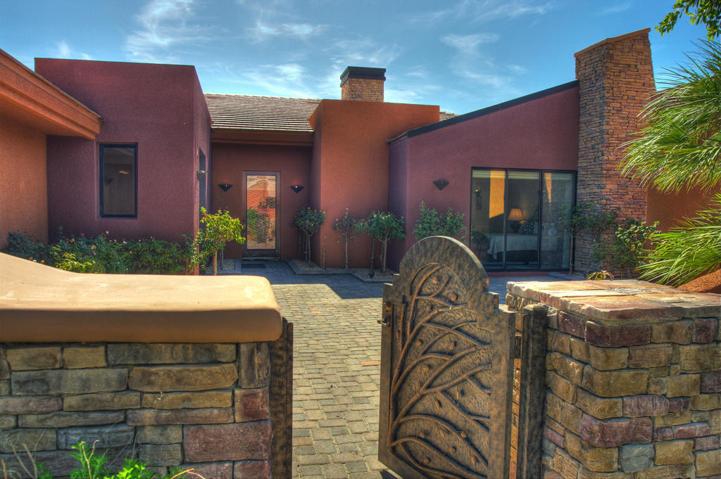 Courtyard Entry with Custom Gate