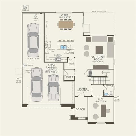 The Preston Floor Plan, 1st Flr.