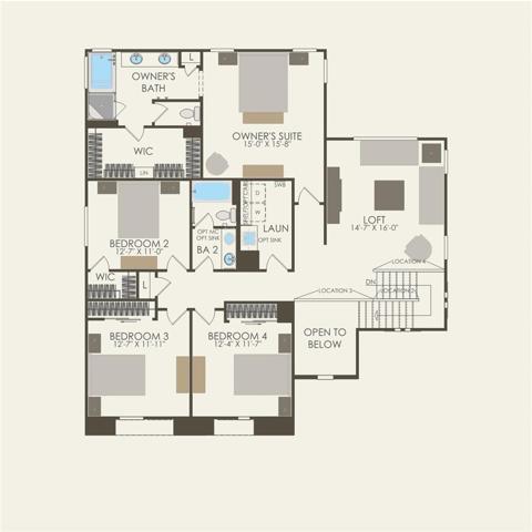 The Preston Floor Plan, 2nd Flr.
