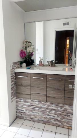 Hallway bathroom sink area