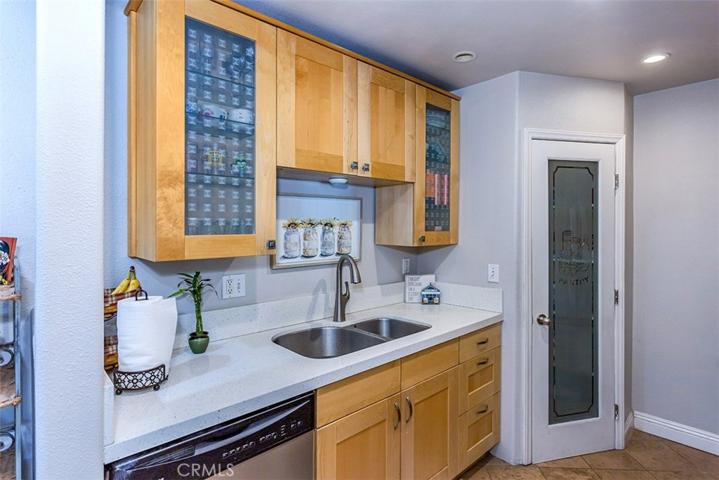 Convenient step-in pantry.