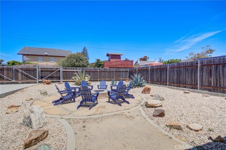 Low maintenance yard with fire-it
