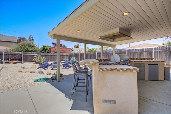 Covered outdoor kitchen