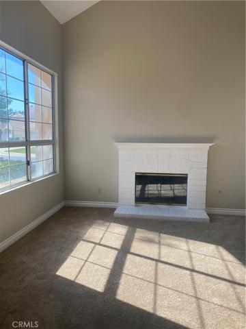 Living room with lovely fireplace