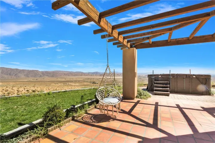 View of valley from backyard, spa