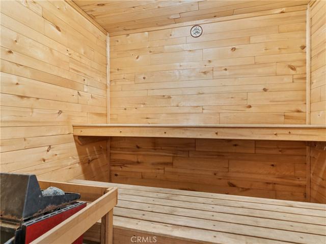 Sauna in community spa area.