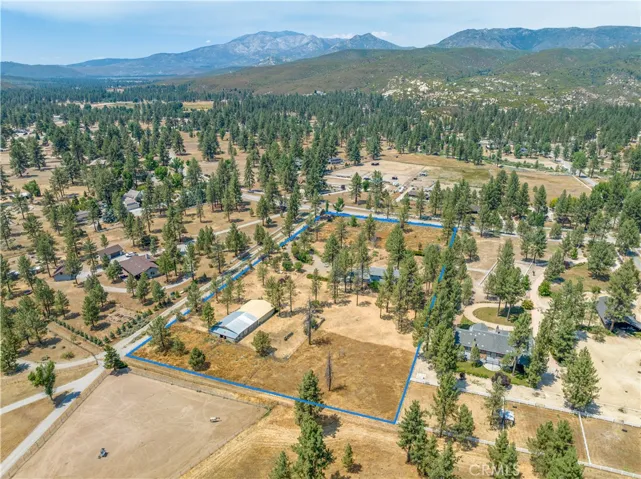 Looking North across the property to the nearby San Jacinto Mountains hovering over the nearby town Idyllwild