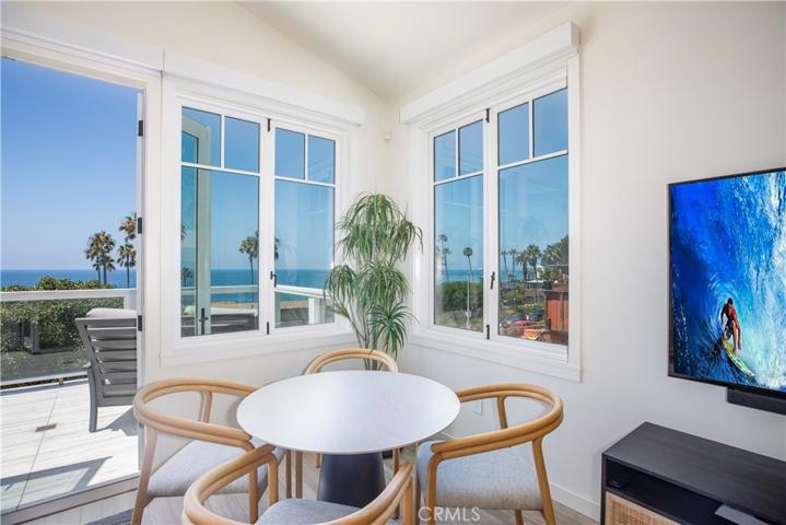 Dining area with ocean views.