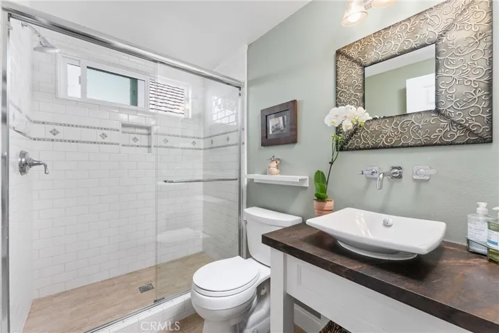 Downstairs ¾ bath next to the 5th bedroom/den can be completely private for a downstairs occupant.  Also direct access to the 3-car garage.