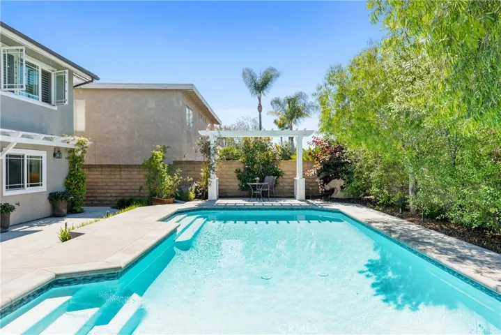 Solar pool cover for energy efficiency.
