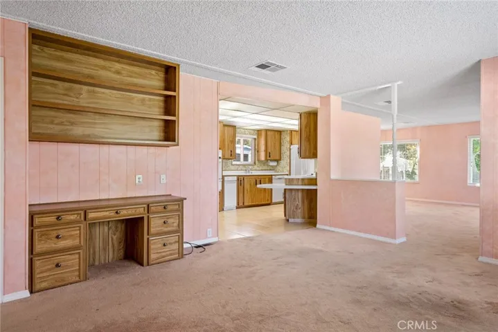 Easy flow between the living room and kitchen.