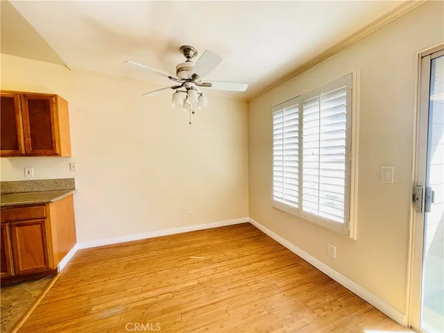 Dining area with shutters