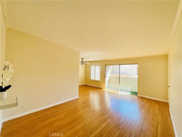 Front Door view of living room and balcony