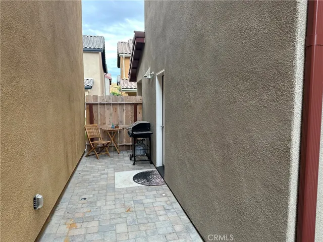 Brick patio backyard