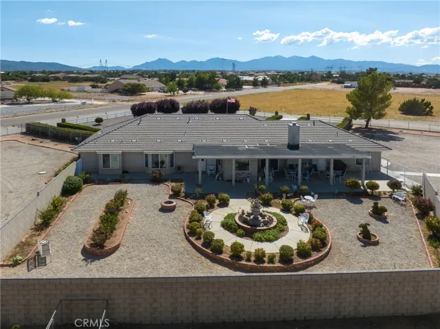 Drone view showing private yard