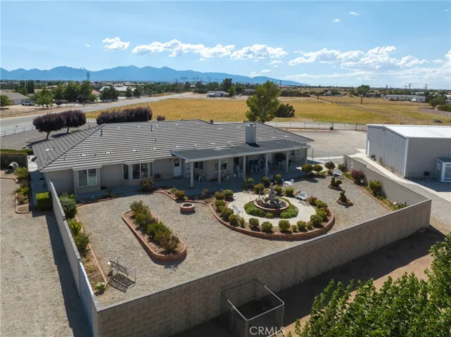 Drone view showing private rear yard