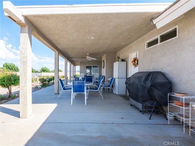 Covered patio rear yard