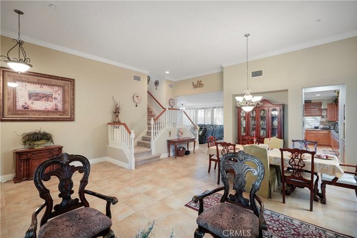 Formal Living, Dinning and elegant stairway