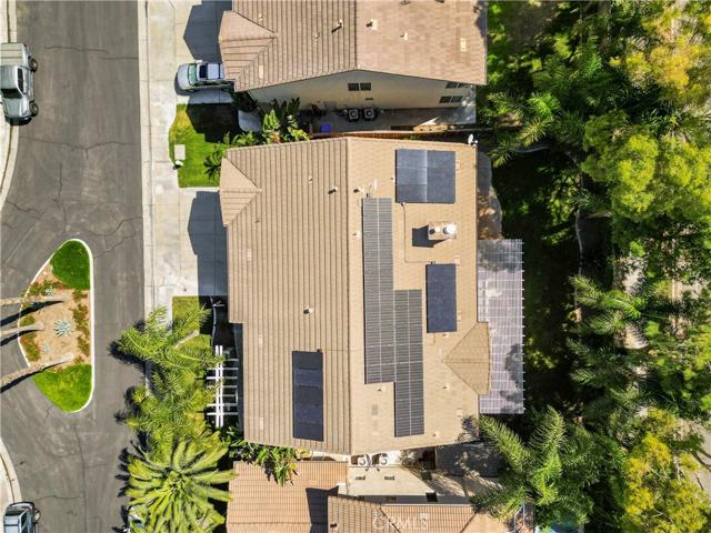 Solar and house drone view