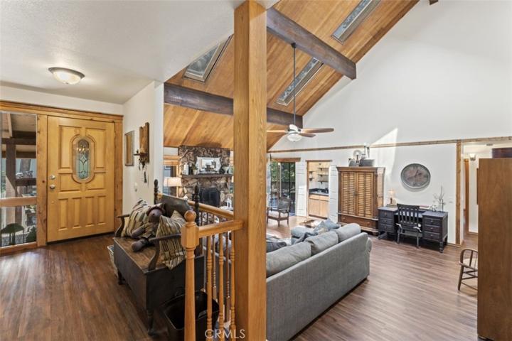 split level to lower living room