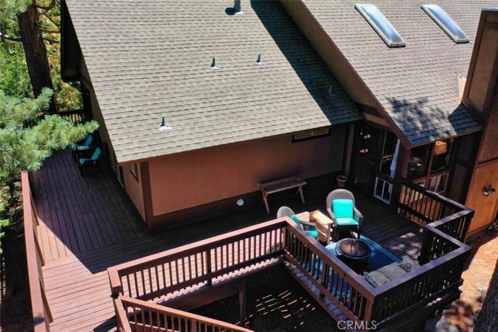 Aerial view of the back deck