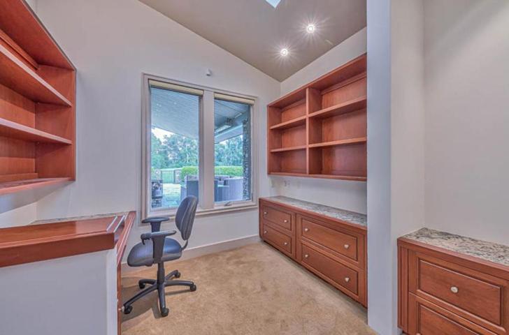 Office off dining area
