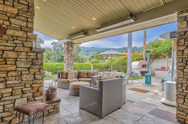 View of back yard and mountains from back door
