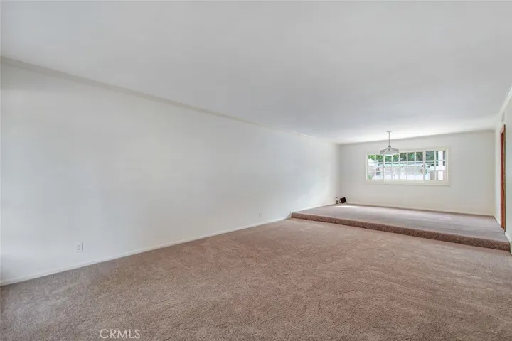 View from living room to dining area