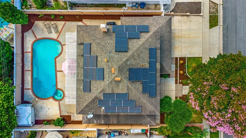 Birdseye view of the home