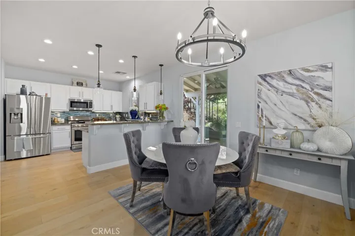 Dining area open floor plan