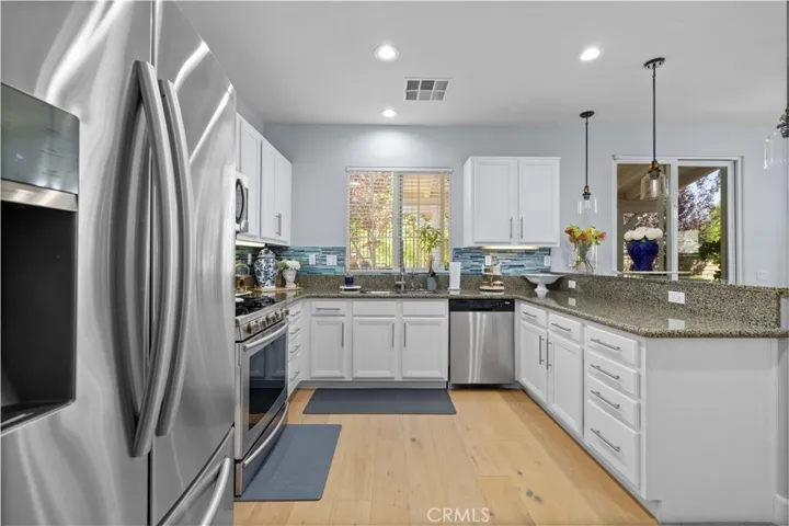 Kitchen view with stainless steel appliances