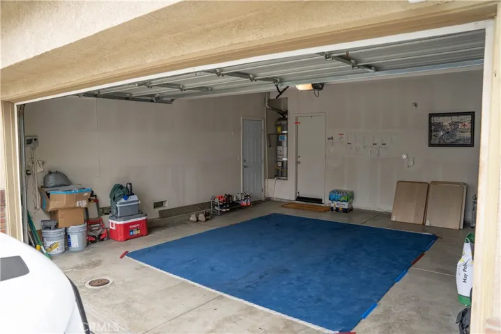 2 car attached garage with water softening system