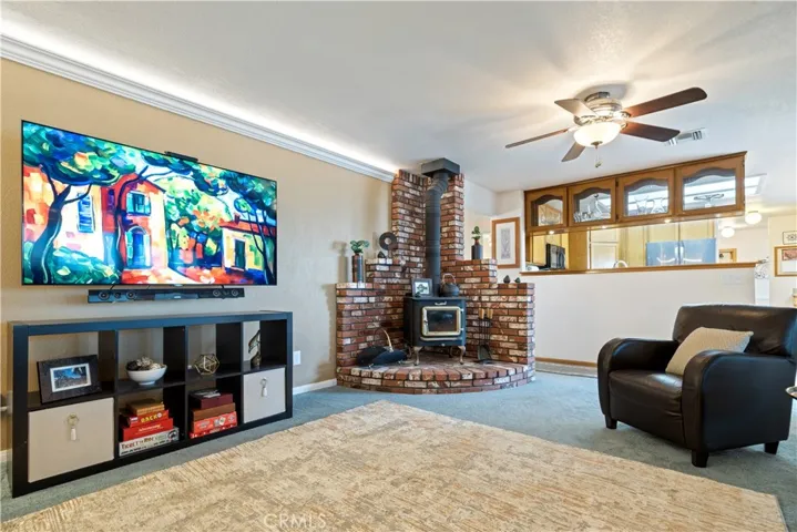 Family Room w/ wood burning stove