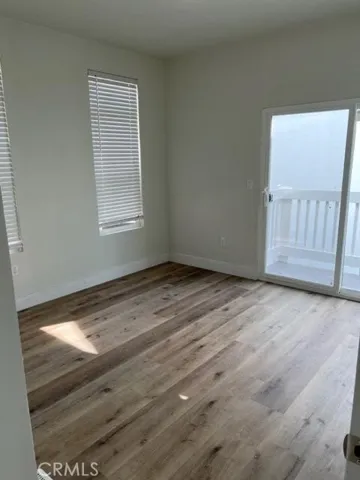 large bedroom with side door