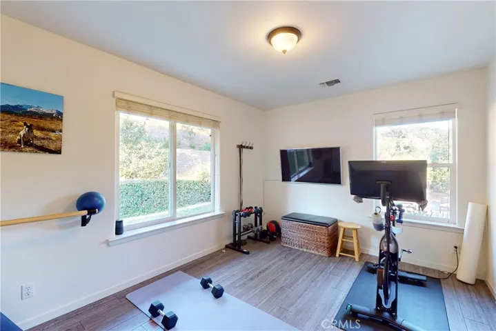 Main Level Bedroom #3, currently a home gym