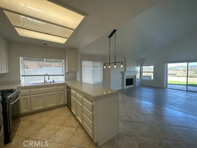 Open kitchen.