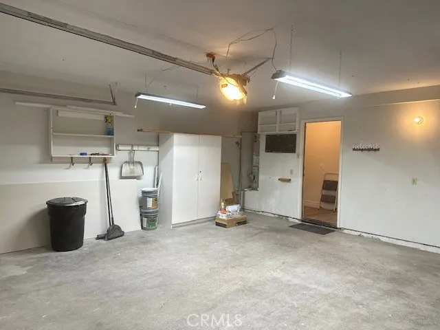 Finished garage.