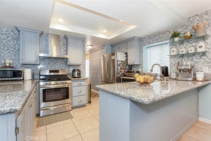 Kitchen with Granite Counters.