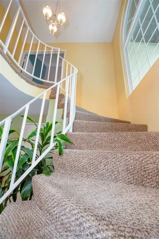 Going up Spiral Stairs.