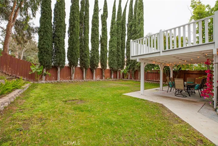 Huge backyard & 2nd level balcony.