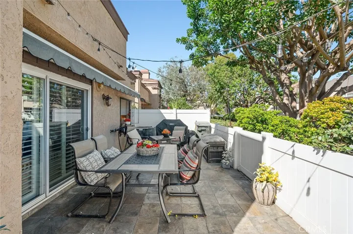 private patio off the living room