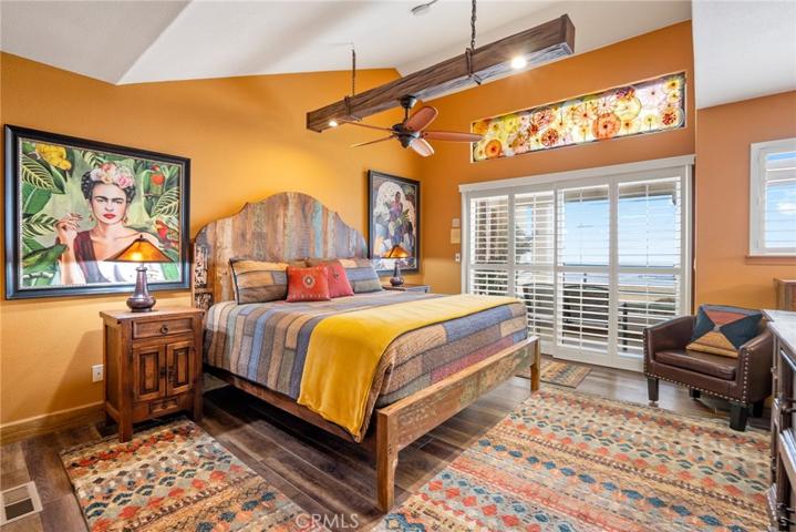Primary bedroom suite facing beach