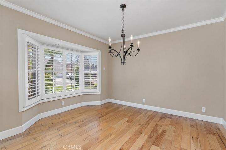 Formal dining room with a pass-through to the kitchen!